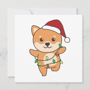 Shiba Inu Christmas Winter Cute Dogs Holiday Card