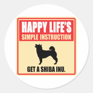 Shiba Inu Classic Round Sticker