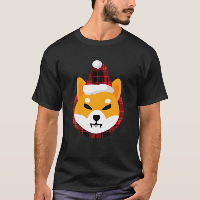 Shiba Inu Coin Crypto Decal Santa Fairy Xmas T-Shirt (Front)