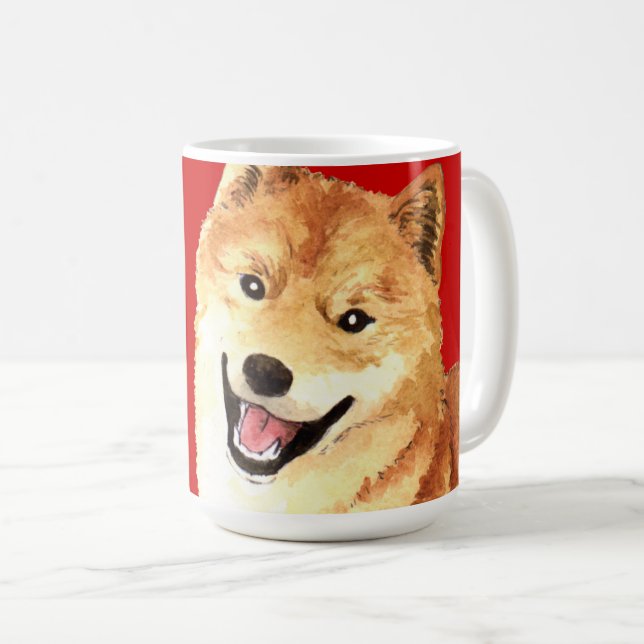 Shiba Inu Colour Block Coffee Mug (Front Right)