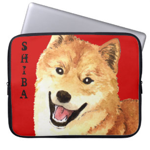 Shiba Inu Colour Block Laptop Sleeve