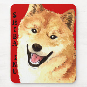 Shiba Inu Colour Block Mouse Mat