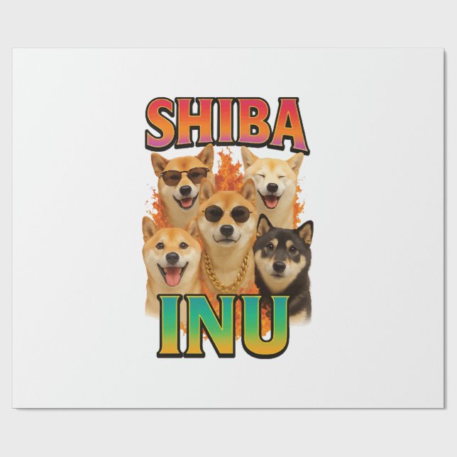 Shiba Inu Copy Wrapping Paper (Flat)