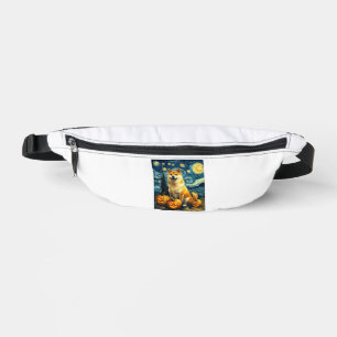 Shiba Inu Cute Dog Halloween Jack O Lantern Pumpki Bum Bags