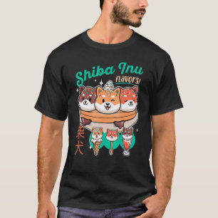 Shiba Inu Cute Retro Vintage Ice Cream Dog T-Shirt