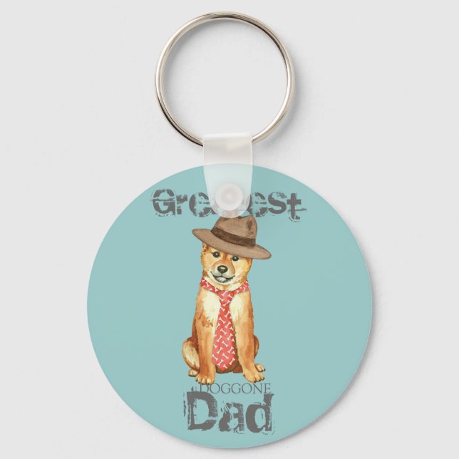 Shiba Inu Dad Key Ring (Front)