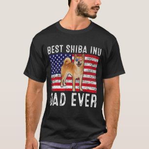 Shiba Inu Dad Usa American Flag Shiba Inu Dog Own T-Shirt