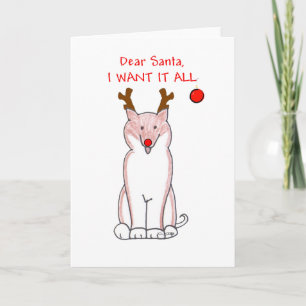 Shiba Inu Dear Santa Holiday Card