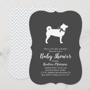 Shiba Inu Dog Baby Shower Gender Neutral Invitation