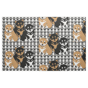 Shiba Inu Dog Breed Fabric