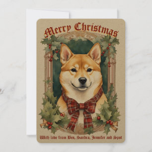 Shiba Inu Dog Christmas Card