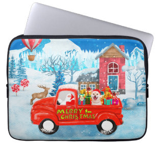 Shiba Inu Dog Christmas Delivery Truck Snow Laptop Sleeve