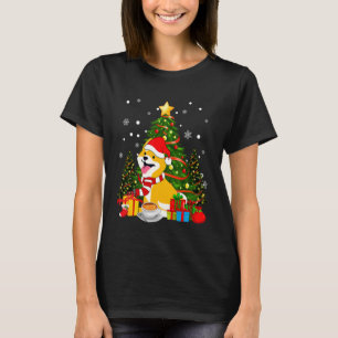 Shiba Inu Dog Christmas Is Coffee Light Tree Xmas T-Shirt