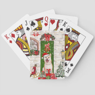 Shiba Inu Dog Christmas  Playing Cards