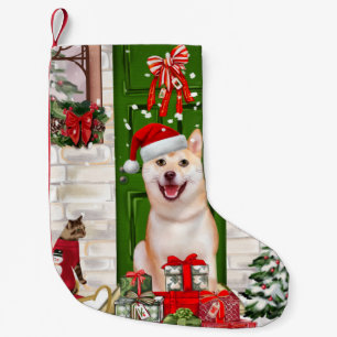 Shiba Inu Dog Christmas  Small Christmas Stocking