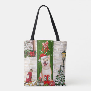 Shiba Inu Dog Christmas Tote Bag