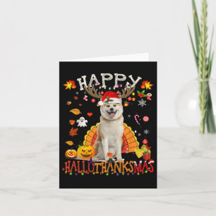 Shiba Inu Dog Halloween Christmas Dog Happy Hallot Card