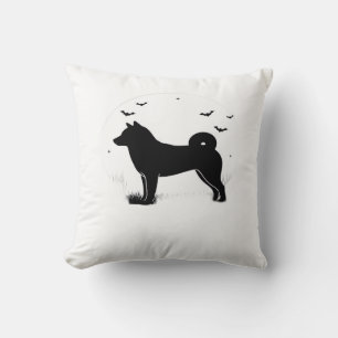 Shiba Inu Dog ? Halloween Moon Silhouette Oversize Cushion