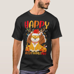 Shiba Inu Dog  Happy Shiba Inu Hellothanksmas T-Shirt