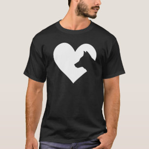 Shiba Inu Dog Heart Silhouette - Shiba Inu T-Shirt