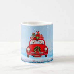 Shiba Inu Dog In Car With Santa Claus Coffee Mug