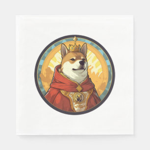 Shiba Inu Dog King Napkin