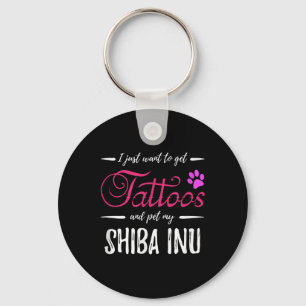 Shiba Inu Dog Lover Tattoo Funny Dog Mum Gift Idea Key Ring
