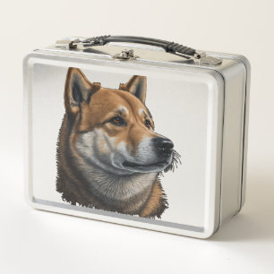 Shiba Inu Dog Metal Lunch Box