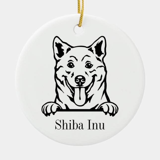 Shiba Inu dog ornament (Front)