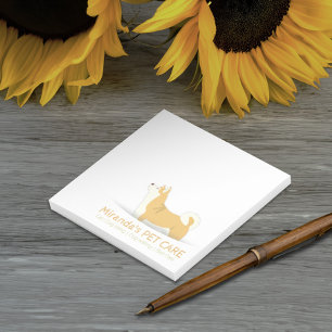 Shiba Inu Dog Pet Care Sitting Bathing & Grooming Post-it Notes