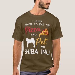 Shiba Inu Dog Pizza Lover Owner Christmas Birthday T-Shirt