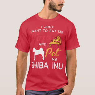 Shiba Inu Dog Pizza Lover Owner Christmas Birthday T-Shirt