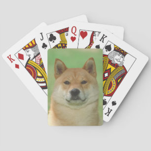 Shiba Inu Dog Playing Cards