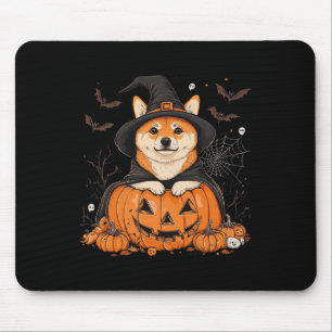Shiba Inu Dog Pumpkin Halloween Thanksgiving Men W Mouse Mat