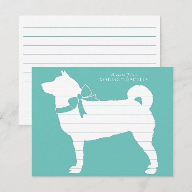 Shiba Inu Dog Puppy Thank You Card (Front/Back)