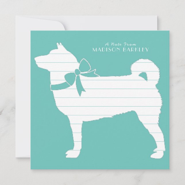 Shiba Inu Dog Puppy Thank You Card (Front)