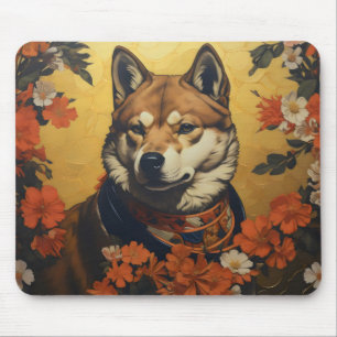 Shiba Inu Dog Samurai Mouse Mat