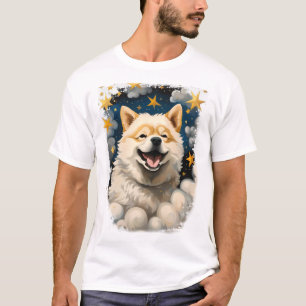 Shiba Inu Dog Stars Clouds T-Shirt