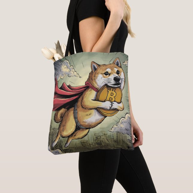 Shiba Inu Dog Tote Bag (Close Up)