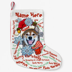 Shiba Inu Doge Christmas Stocking Pet Personalised