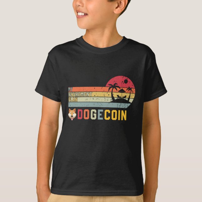Shiba Inu Doge My Retirement Plan Dogecoin Crypto T-Shirt (Front)