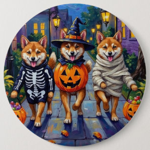 Shiba Inu Dogs in Halloween Costumes 6 Cm Round Badge