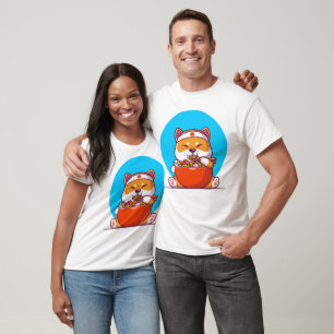 Shiba Inu Eating Ramen T-Shirt