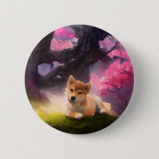 Shiba Inu Fantasy Anime 6 Cm Round Badge
