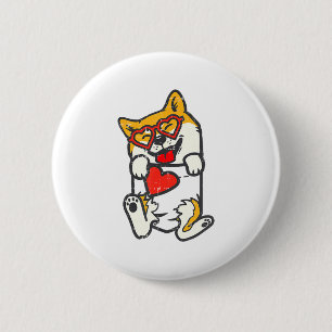Shiba Inu Feet Pocket Heart Valentines Day Akita I 6 Cm Round Badge