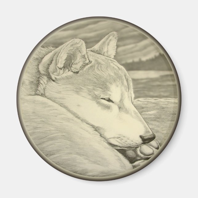 Shiba Inu Fridge Magnet Shiba Inu Dog Magnet Gift (Front)