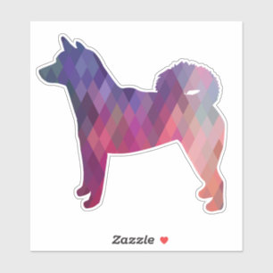 Shiba Inu Geometric Purple Silhouette