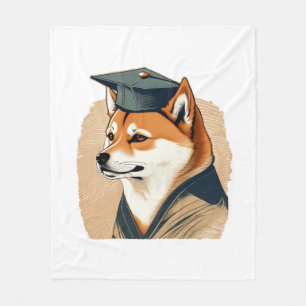 Shiba Inu graduate Fleece Blanket