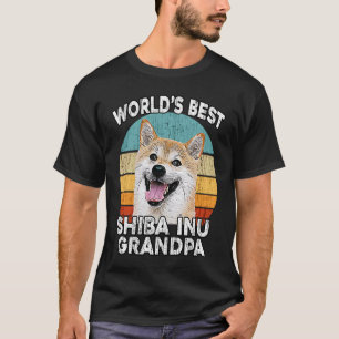 Shiba Inu Grandpa  Worlds Best Shiba Grandpa Dog R T-Shirt
