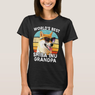 Shiba Inu Grandpa Worlds Best Shiba Grandpa Dog Re T-Shirt